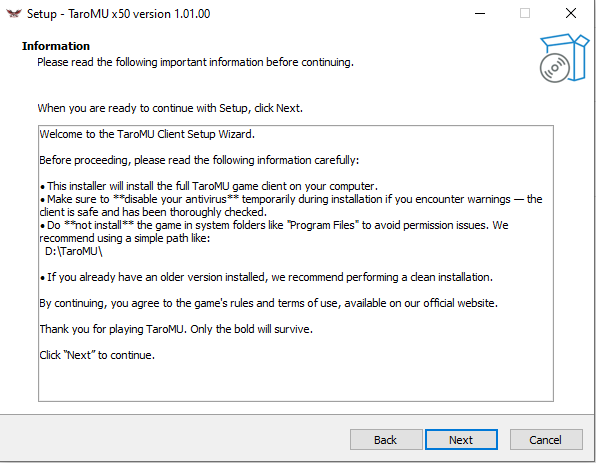 Setup recommendations before installing.